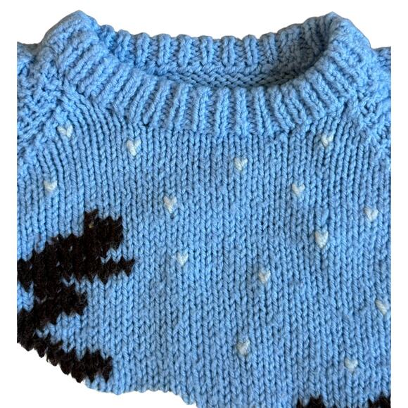 Kids Vintage Hand Knit Snow Ski Soft Sweater Size Sm 6-7 - Picture 5 of 5